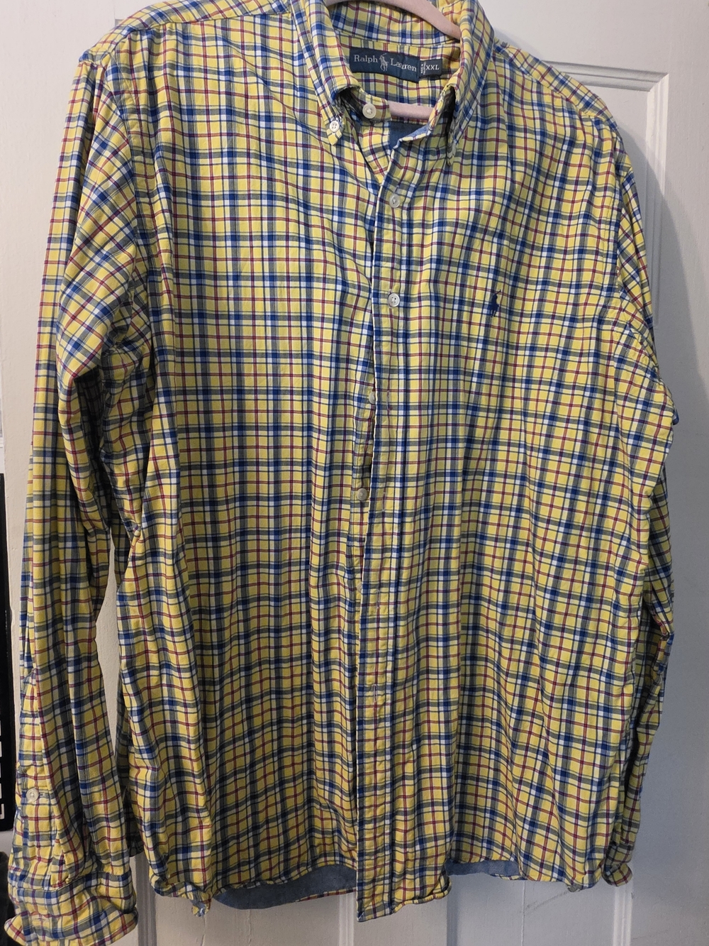 Ralph Lauren Yellow Plaid Button-Down Shirt